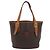Céline Borsa a Spalla CELINE Macadam Canvas PVC Pelle Marrone Oro Auth 191052 D'oro - vista 13