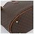 Céline Borsa a Spalla CELINE Macadam Canvas PVC Pelle Marrone Oro Auth 191052 D'oro - vista 14