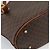 Céline Borsa a Spalla CELINE Macadam Canvas PVC Pelle Marrone Oro Auth 191052 D'oro - vista 16