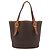 Céline Borsa a Spalla CELINE Macadam Canvas PVC Pelle Marrone Oro Auth 191052 D'oro - vista 2