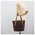 Céline Borsa a Spalla CELINE Macadam Canvas PVC Pelle Marrone Oro Auth 191052 D'oro - vista 22