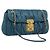 Borsa a Spalla Miu Miu Matelasse in Pelle Blu con Catena Oro Autentica 191596A