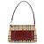 Pochette BURBERRY Nova Check in PVC e pelle Beige Argento Auth 190965A - vista 13