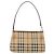 Pochette BURBERRY Nova Check in PVC e pelle Beige Argento Auth 190965A - vista 2