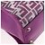 Borsa a mano FENDI Zucca Canvas Vinile Pelle 2way Viola Argento Auth mr2679A Porpora - vista 10