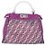 Borsa a mano FENDI Zucca Canvas Vinile Pelle 2way Viola Argento Auth mr2679A Porpora - vista 13