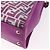 Borsa a mano FENDI Zucca Canvas Vinile Pelle 2way Viola Argento Auth mr2679A Porpora - vista 17