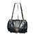 Jacquard Prada Borsa a tracolla in pelliccia nera e pelle di struzzo Nero