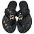 Gucci Guccissima Leder-Sandalen Schwarz mit Interlocking G