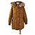 Etro Parka acolchada estampado paisley y capucha de pelo Castaño Roja Verde