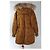 Etro Parka acolchada estampado paisley y capucha de pelo Castaño Roja Verde - vista 5
