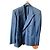 Completo con blazer doppiopetto classico e pantaloni a piega Emanuel Ungaro Blu scuro