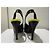 Décolleté slingback Louis Vuitton Stephen Sprouse Graphics Graffiti in vernice nero 38 Giallo - vista 8