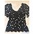 Dolce & Gabbana Viscose-Top Schwarz mit Sternenmuster Weiß - Ansicht 2