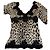 Dolce & Gabbana Top de seda estampado leopardo y encaje Negro Estampado de leopardo
