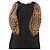 Dolce & Gabbana Abito nero con maniche a sbuffo leopardate Stampa leopardo