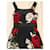 Dolce & Gabbana Seiden-Midikleid mit Blumenprint Schwarz Weiß Rot  - Ansicht 4