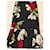 Dolce & Gabbana Seiden-Midikleid mit Blumenprint Schwarz Weiß Rot  - Ansicht 5