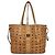 MCM Visetos Medium Liz Reversible Shopper Tote Cognac Marrone