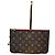 LOUIS VUITTON Monogram Neverfull MM Wristlet Marrón Castaño