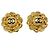 Orecchini a clip Chanel Coco Mark placcati oro da donna