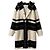 Abrigo de mezcla de lana a rayas Isabel Marant Negro Blanco