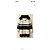 Abrigo de mezcla de lana a rayas Isabel Marant Negro Blanco - vista 3