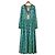Autre Marque Emporio Sireneuse Langes Caftan-Kleid Blau Grün