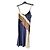 Diane Von Furstenberg Abito lungo con spalline e paillettes Marrone Nero Blu Beige