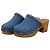 Chloé Chloe Denim-Clogs mit Holzabsatz Blau