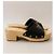 Zoccoli in legno e pelle nera Prada Nero - vista 2