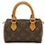 Louis Vuitton Monogram Mini Speedy Handtasche Pouch Braun Monogramm