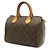 Borsa Louis Vuitton Monogram Speedy 25 Marrone - vista 3