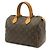 Borsa Louis Vuitton Monogram Speedy 25 M41528 Marrone - vista 3