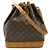 Louis Vuitton Monogram Noe Schultertasche Braun Weiß Monogramm