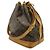 Louis Vuitton Monogram Noe Schultertasche Braun Weiß Monogramm - Ansicht 3