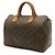 Borsa Louis Vuitton Monogram Speedy 30 Marrone - vista 3