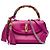 Bamboo Borsa Gucci con manico in pelle di vitello rosa misura Medium