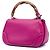 Bamboo Borsa Gucci con manico in pelle di vitello rosa misura Medium - vista 2