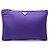 Clutch imbottita con zip in Tessuto viola Prada Porpora Viola scuro
