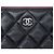 Clutch O Case in agnello trapuntato nero Large di Chanel - vista 5