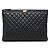 Chanel Blue Large Quilted Caviar Boy O Case Clutch Blau Marineblau