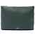 Clutch LOEWE in pelle verde con logo Verde scuro