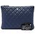 Clutch Chanel Blue Medium Quilted Caviar O Case Blu navy - vista 7
