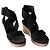 UGG Sandalias de cuña en ante negro