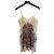 Top de seda con estampado floral y encaje Redemption Castaño Rosa Blanco Beige