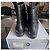 Autre Marque Botas What For de cuero negro con tachuelas - vista 7