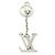 Louis Vuitton Silver Metal Keyring Silvery - view 2