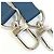 Tracolla in pelle Epi Louis Vuitton Bianco Blu chiaro - vista 3
