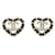 Orecchini Chanel Black and Gold Stud Nero D'oro